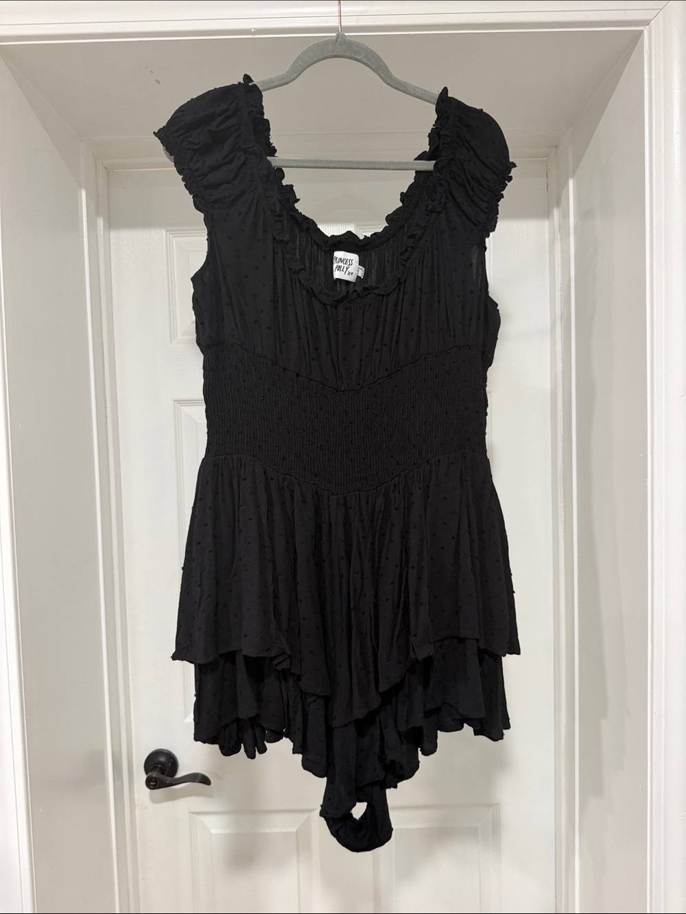 Princess Polly Black Ruffled Mini Dress